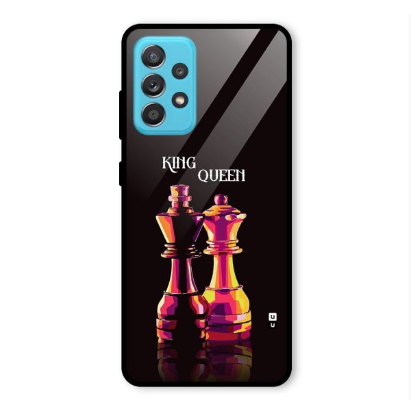 King Queen Glass Back Case for Galaxy A52