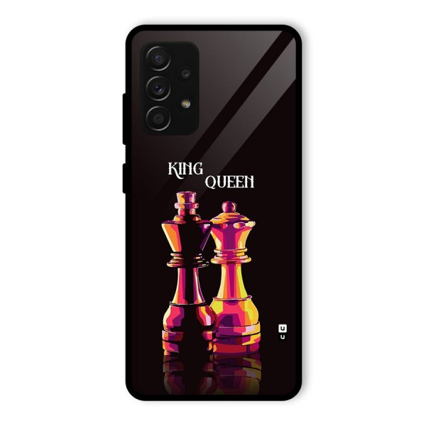 King Queen Glass Back Case for Galaxy A53 5G