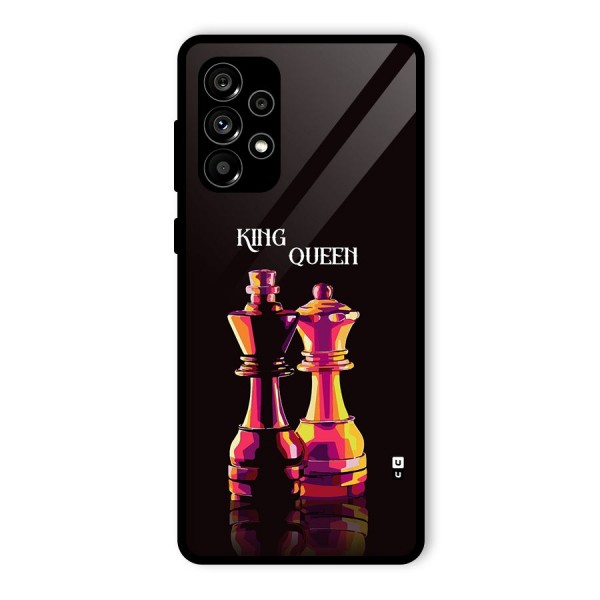 King Queen Glass Back Case for Galaxy A73 5G