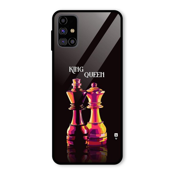 King Queen Glass Back Case for Galaxy M31s