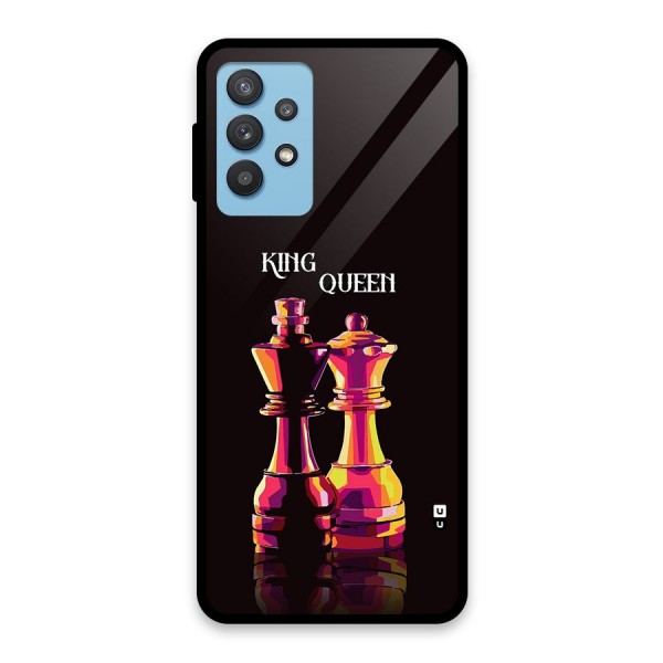 King Queen Glass Back Case for Galaxy M32 5G