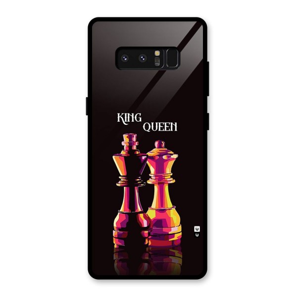 King Queen Glass Back Case for Galaxy Note 8