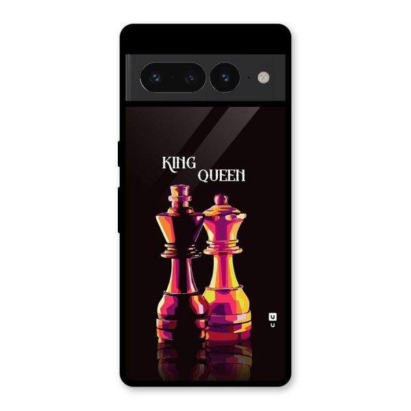 King Queen Glass Back Case for Google Pixel 7 Pro