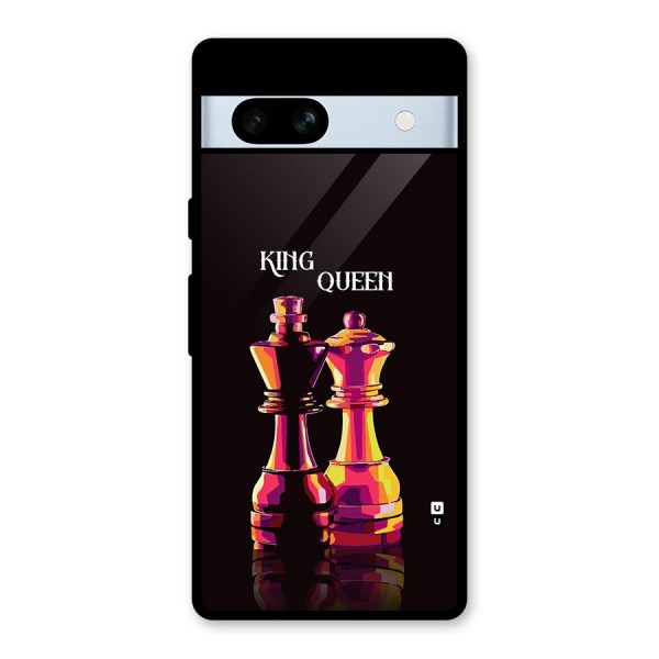 King Queen Glass Back Case for Google Pixel 7a