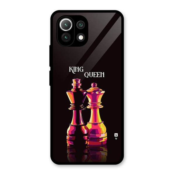 King Queen Glass Back Case for Mi 11 Lite