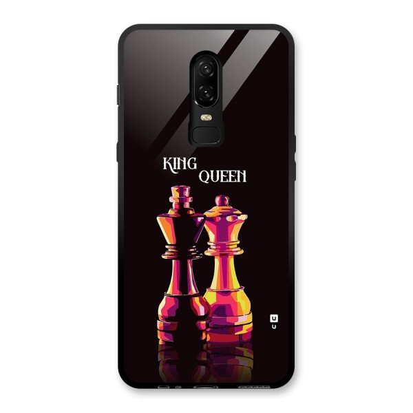 King Queen Glass Back Case for OnePlus 6