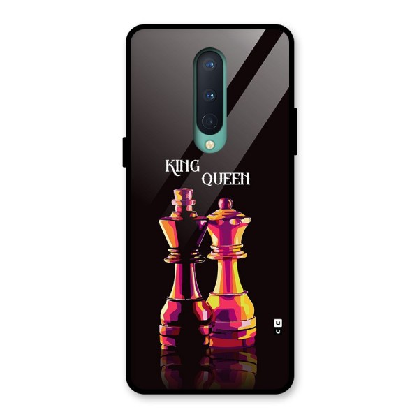 King Queen Glass Back Case for OnePlus 8