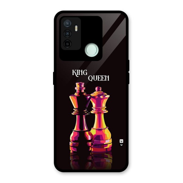 King Queen Glass Back Case for Oppo A53