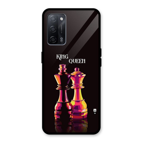 King Queen Glass Back Case for Oppo A53s 5G