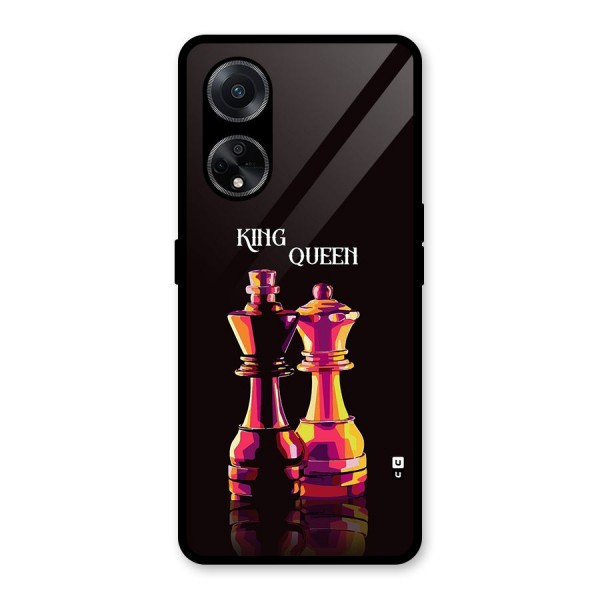 King Queen Glass Back Case for Oppo F23