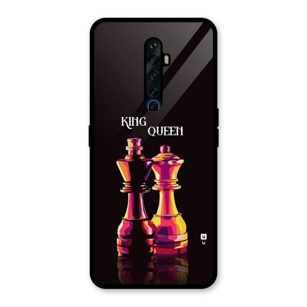 King Queen Glass Back Case for Oppo Reno2 F