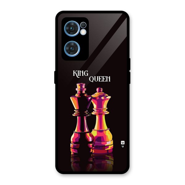 King Queen Glass Back Case for Oppo Reno7 5G