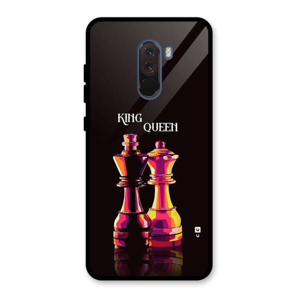 King Queen Glass Back Case for Poco F1