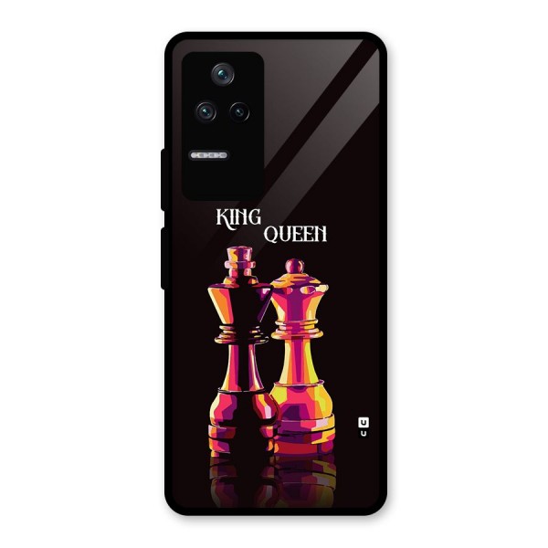 King Queen Glass Back Case for Poco F4 5G