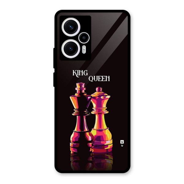 King Queen Glass Back Case for Poco F5