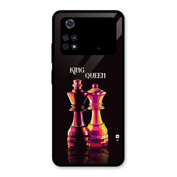 King Queen Glass Back Case for Poco M4 Pro 4G