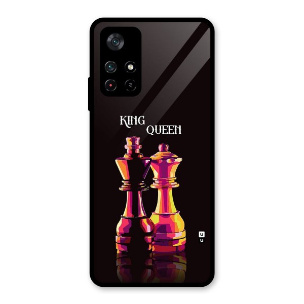 King Queen Glass Back Case for Poco M4 Pro 5G