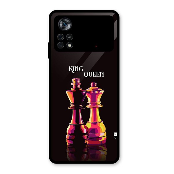 King Queen Glass Back Case for Poco X4 Pro 5G