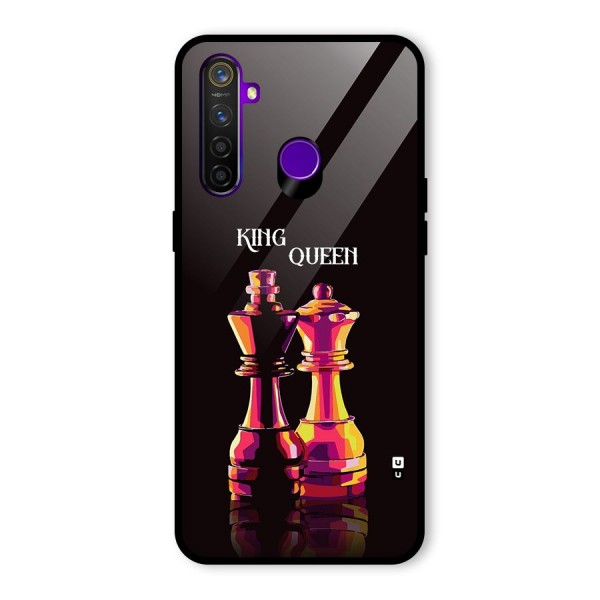 King Queen Glass Back Case for Realme 5 Pro