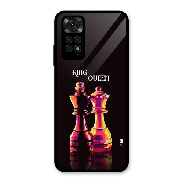 King Queen Glass Back Case for Redmi Note 11