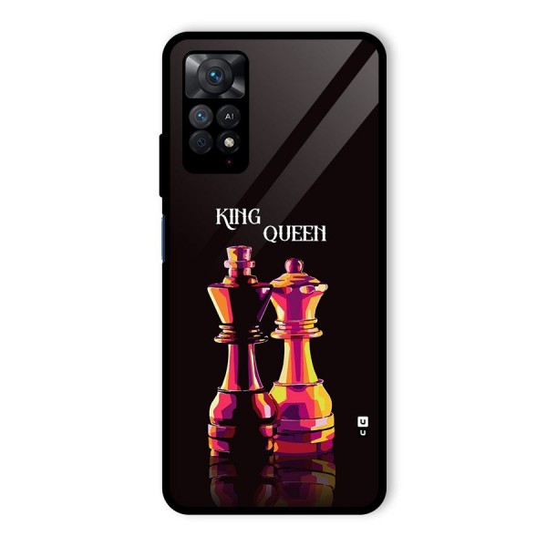 King Queen Glass Back Case for Redmi Note 11 Pro