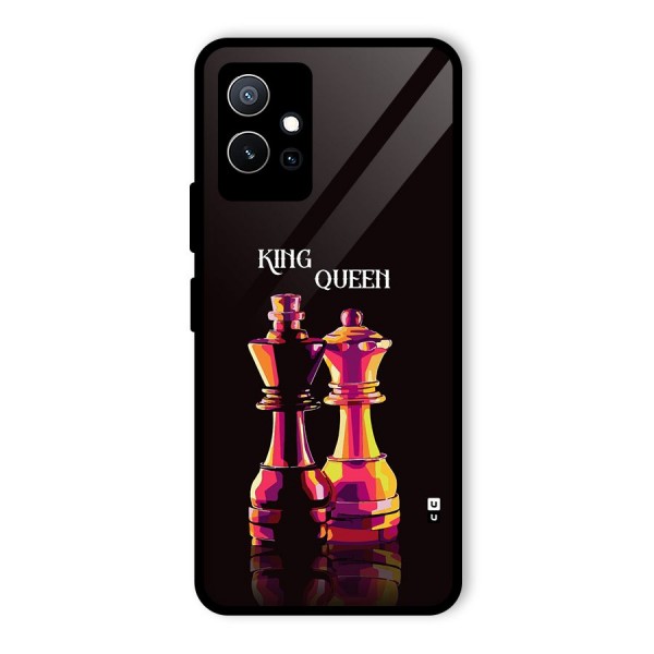 King Queen Glass Back Case for Vivo T1 5G