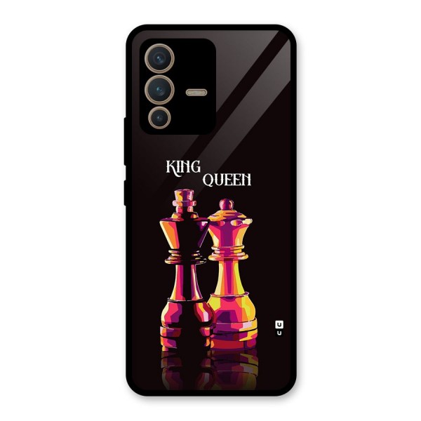 King Queen Glass Back Case for Vivo V23 5G