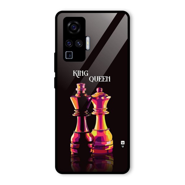 King Queen Glass Back Case for Vivo X50 Pro