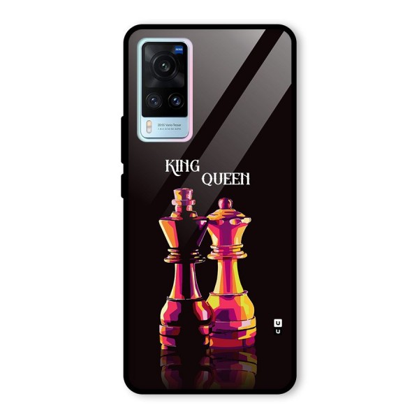 King Queen Glass Back Case for Vivo X60