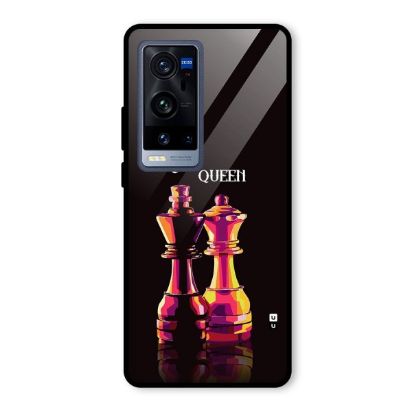 King Queen Glass Back Case for Vivo X60 Pro Plus