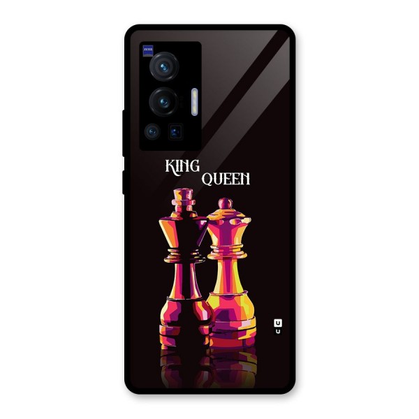 King Queen Glass Back Case for Vivo X70 Pro