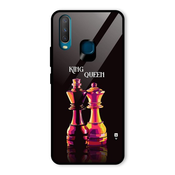 King Queen Glass Back Case for Vivo Y12