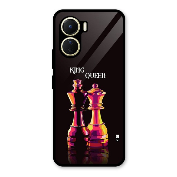 King Queen Glass Back Case for Vivo Y56