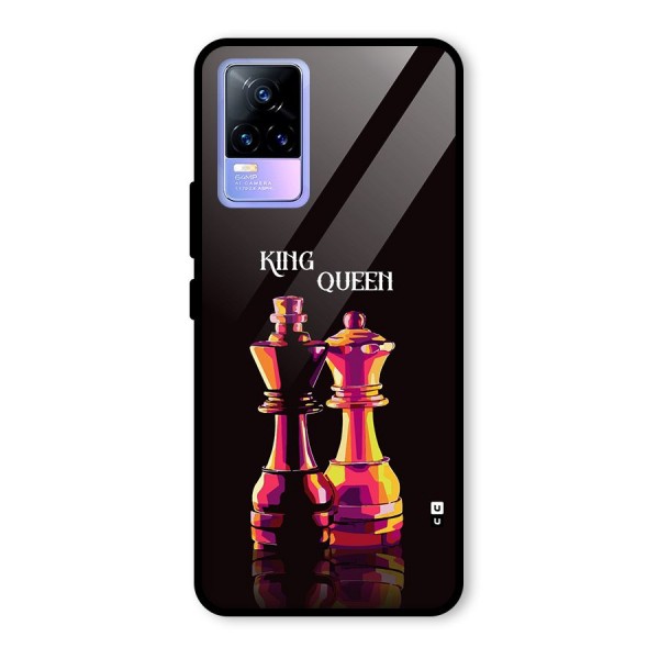 King Queen Glass Back Case for Vivo Y73