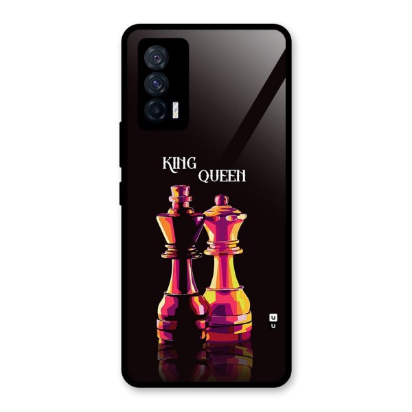 King Queen Glass Back Case for Vivo iQOO 7 5G