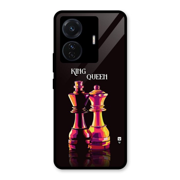 King Queen Glass Back Case for Vivo iQOO Z6 Pro