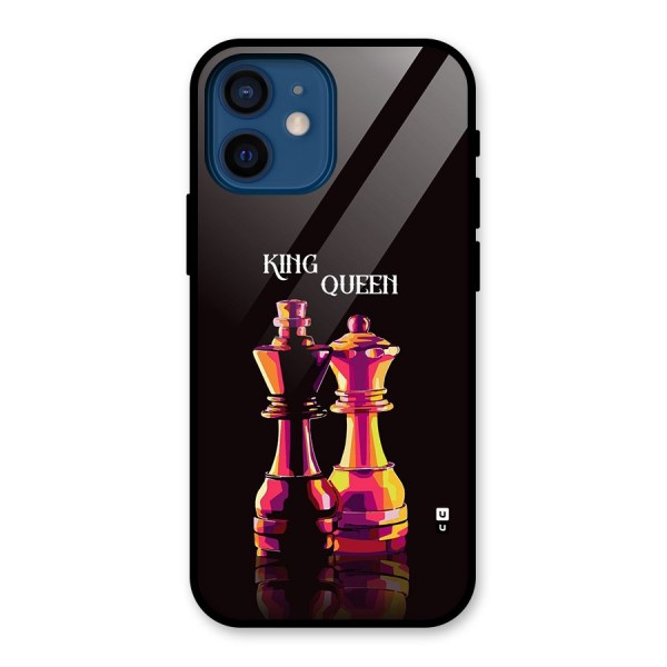 King Queen Glass Back Case for iPhone 12 Mini