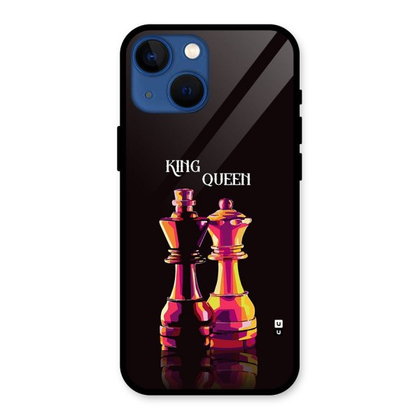 King Queen Glass Back Case for iPhone 13 Mini