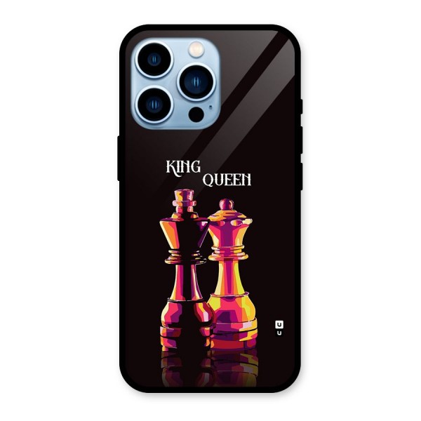 King Queen Glass Back Case for iPhone 13 Pro