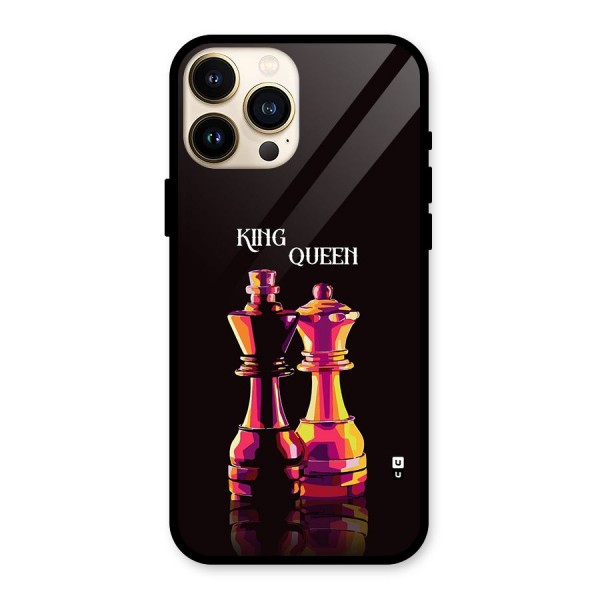 King Queen Glass Back Case for iPhone 13 Pro Max