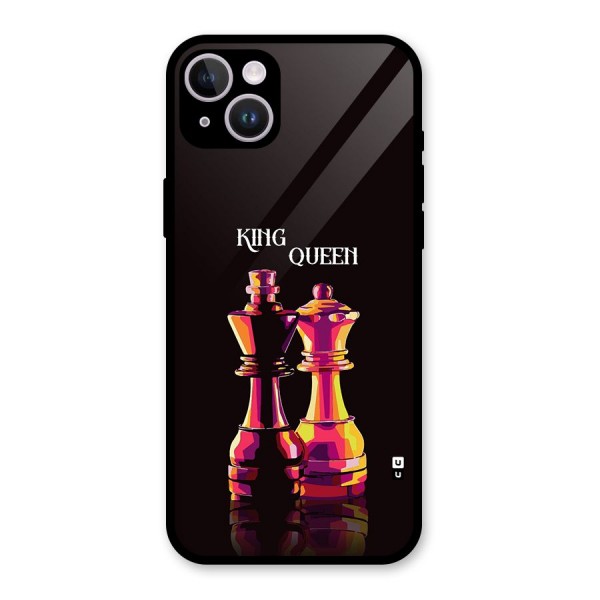 King Queen Glass Back Case for iPhone 14 Plus