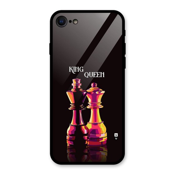 King Queen Glass Back Case for iPhone 8