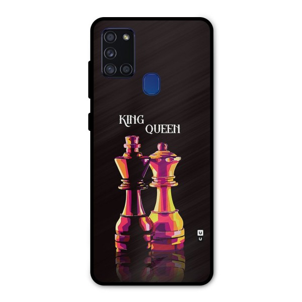 King Queen Metal Back Case for Galaxy A21s