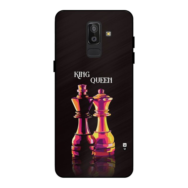 King Queen Metal Back Case for Galaxy J8