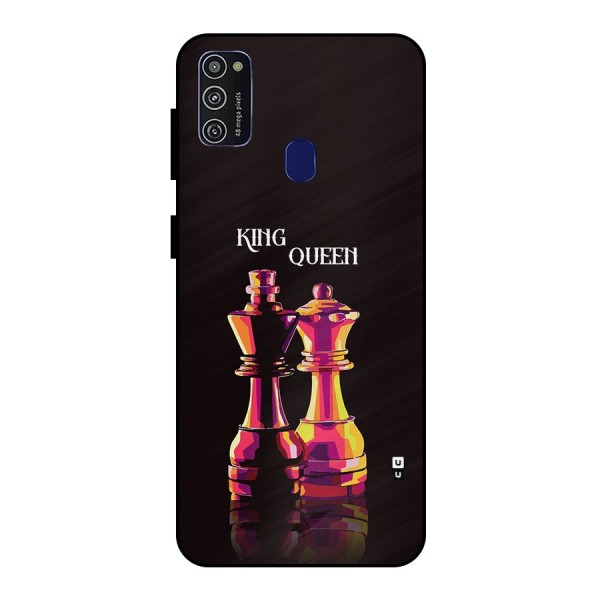 King Queen Metal Back Case for Galaxy M21