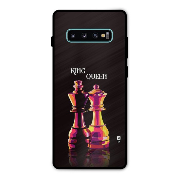 King Queen Metal Back Case for Galaxy S10 Plus