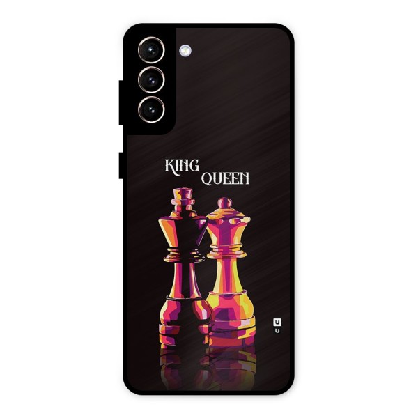 King Queen Metal Back Case for Galaxy S21 Plus