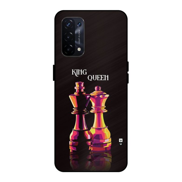 King Queen Metal Back Case for Oppo A74 5G