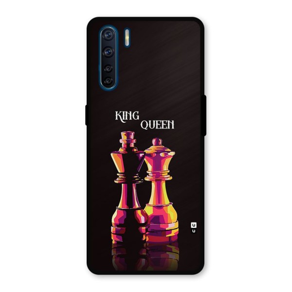 King Queen Metal Back Case for Oppo F15