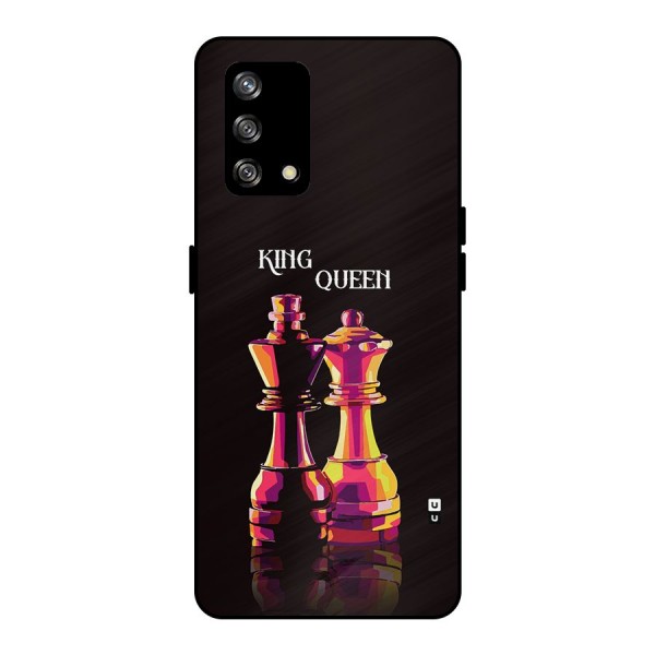 King Queen Metal Back Case for Oppo F19